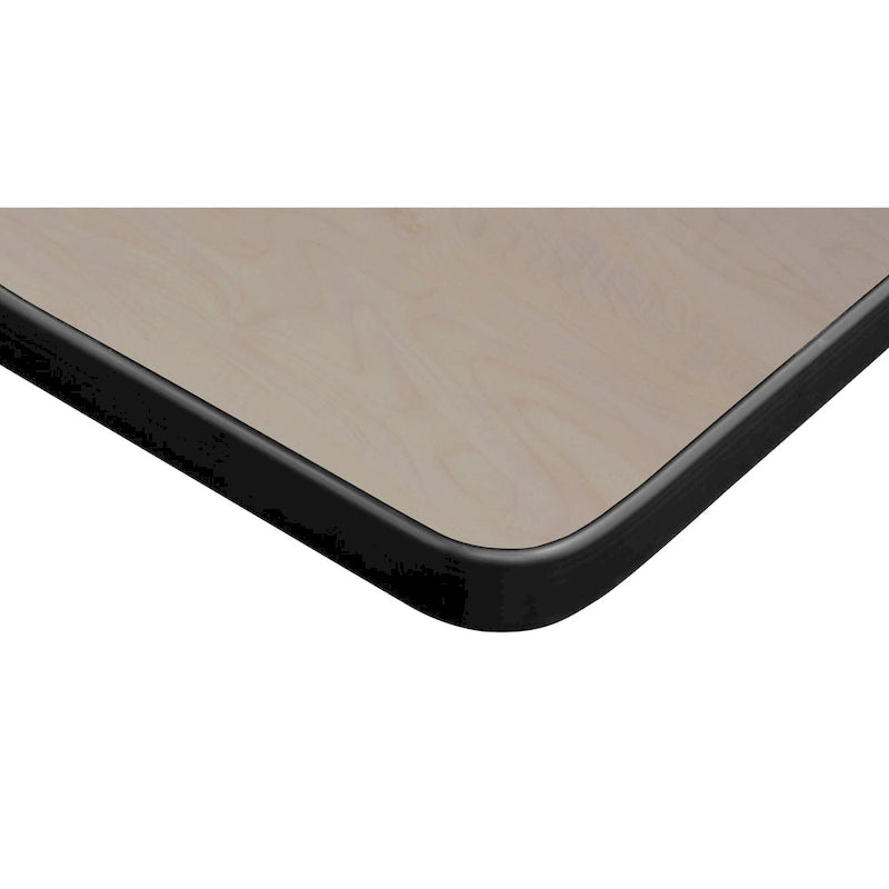Table de réfectoire carrée pliable de 30 po avec pieds escamotables en acier