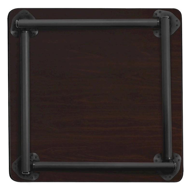 Table de réfectoire carrée pliable de 30 po avec pieds escamotables en acier