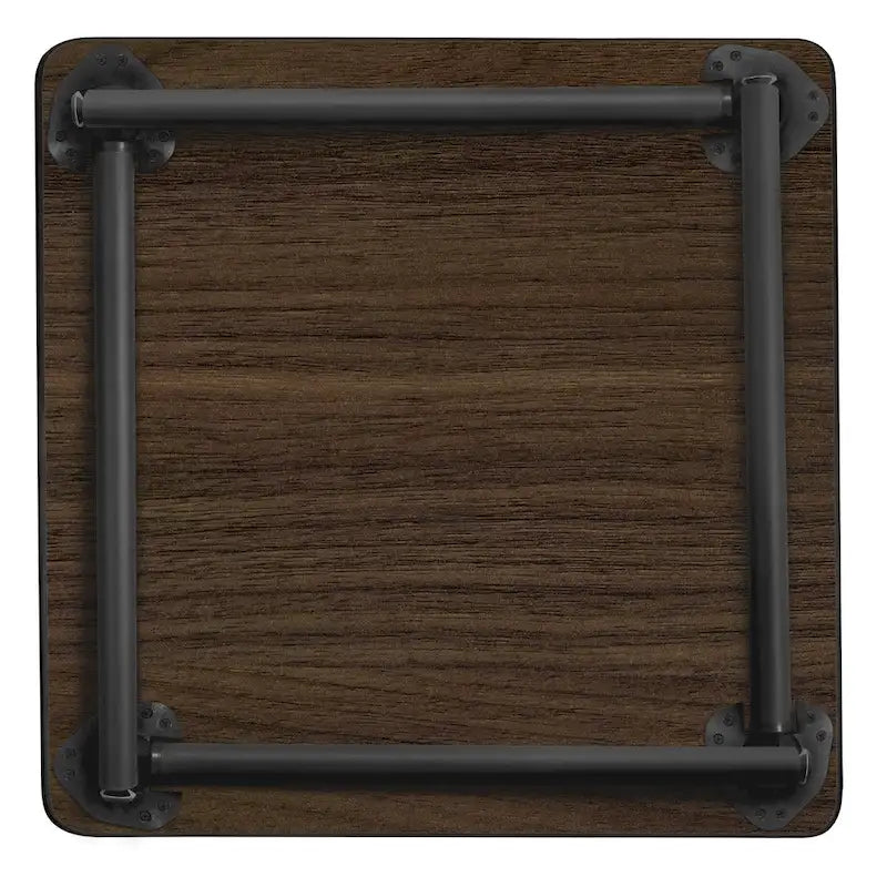 Table de réfectoire carrée pliable de 30 po avec pieds escamotables en acier