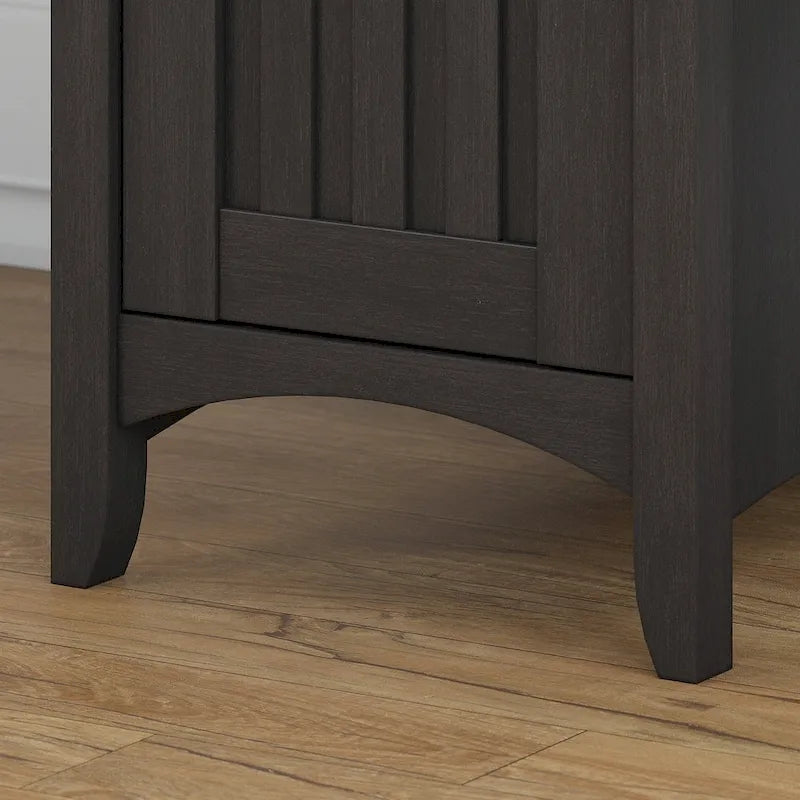L Shaped Corner Desk with Storage Cabinet and Box Drawer