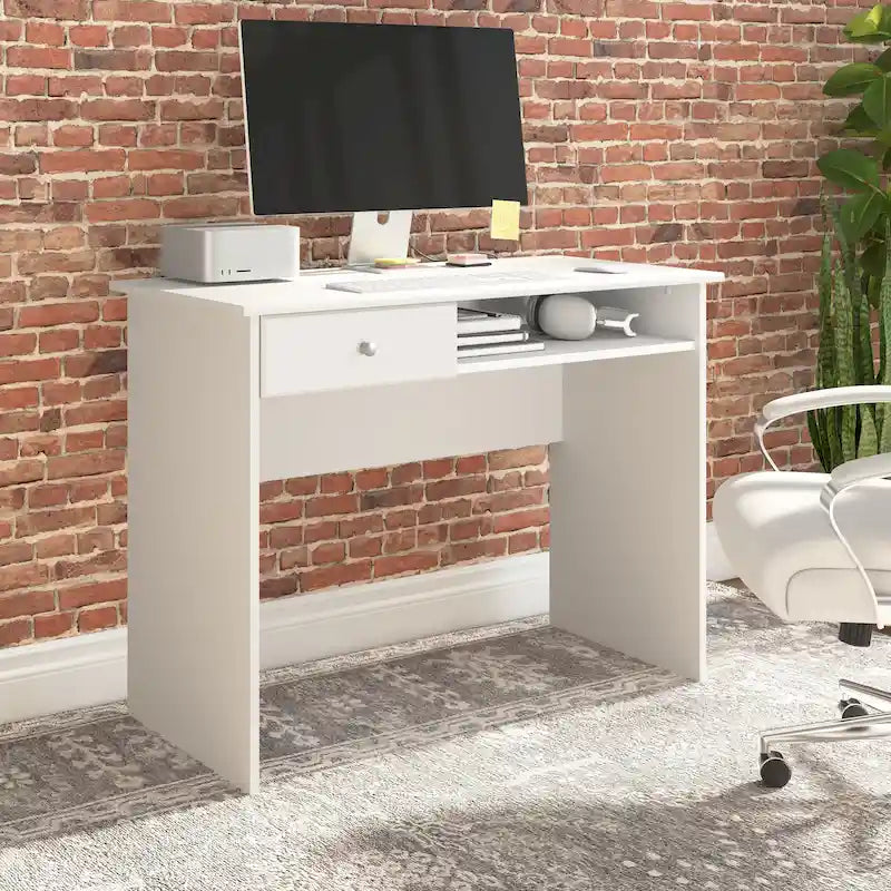 40-Inch Writing Desk with Drawer for Home Office Small Spaces