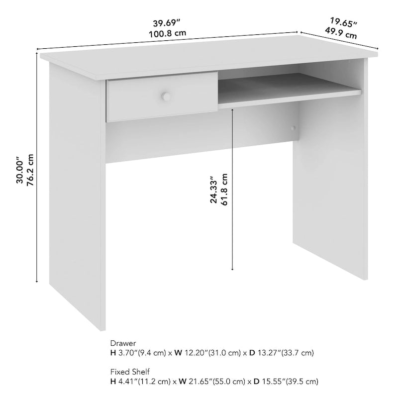 40-Inch Writing Desk with Drawer for Home Office Small Spaces