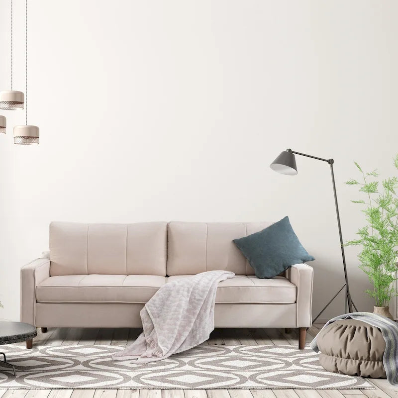 Convertible Sofa Couch with Cushioned Seat and Wooden Legs