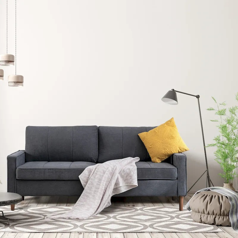 Convertible Sofa Couch with Cushioned Seat and Wooden Legs