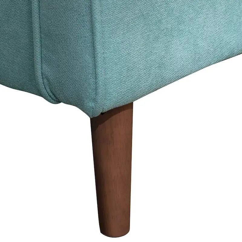 Canapé-lit convertible avec assise rembourrée et pieds en bois