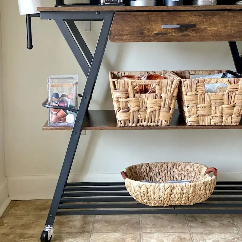 Îlot de cuisine roulant de 105,9 cm de large avec tiroir