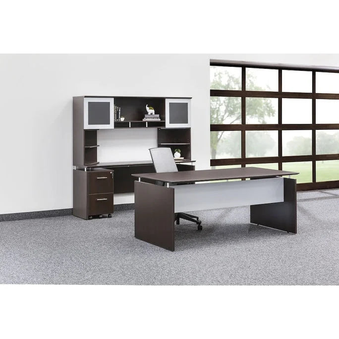 72" Floating Surface Executive Office Desk with Beveled Edge