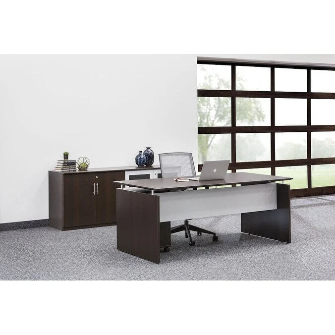 72" Floating Surface Executive Office Desk with Beveled Edge
