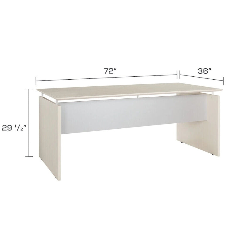 72" Floating Surface Executive Office Desk with Beveled Edge