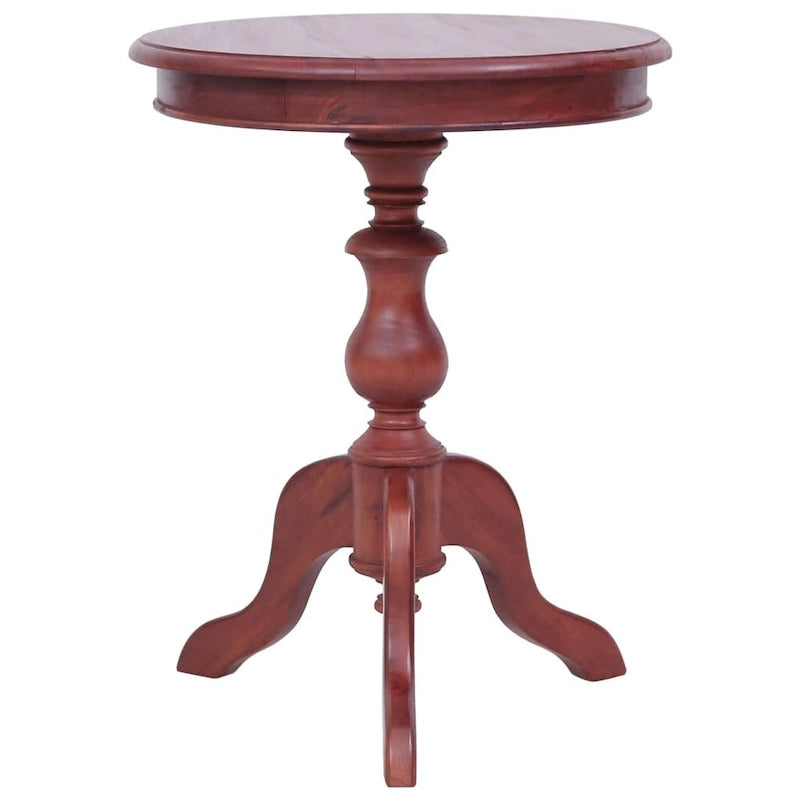 Brown Solid Mahogany Wood Side Table with Classic Finish