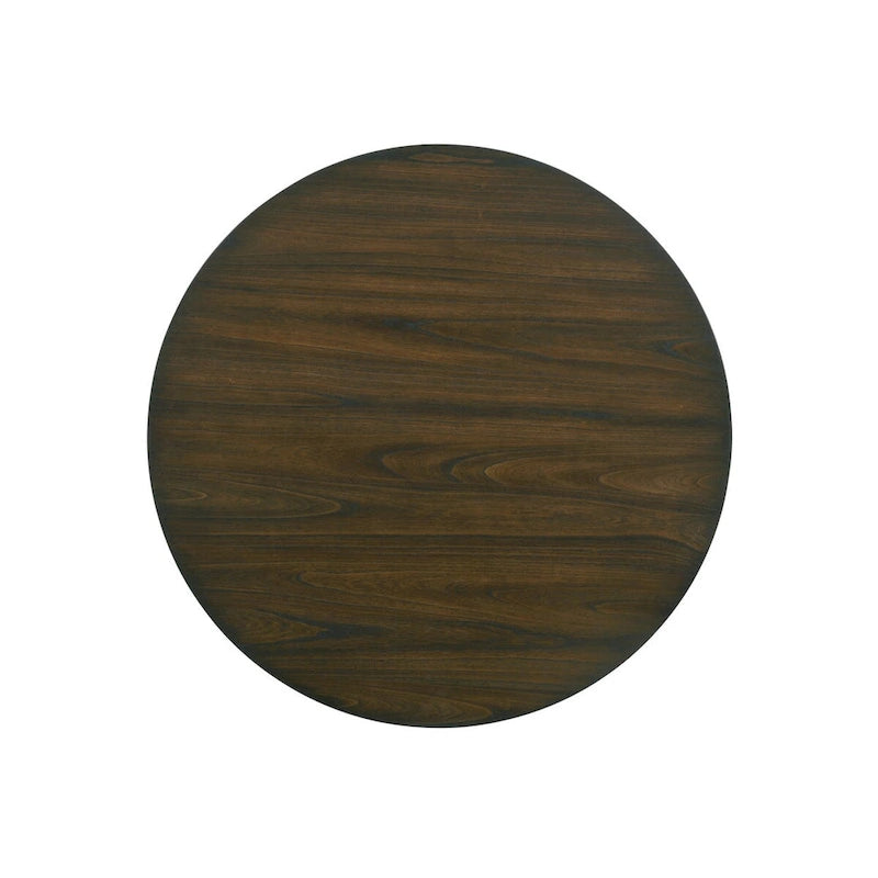 Antique White & Dark Oak 47-Inch Round Dining Table