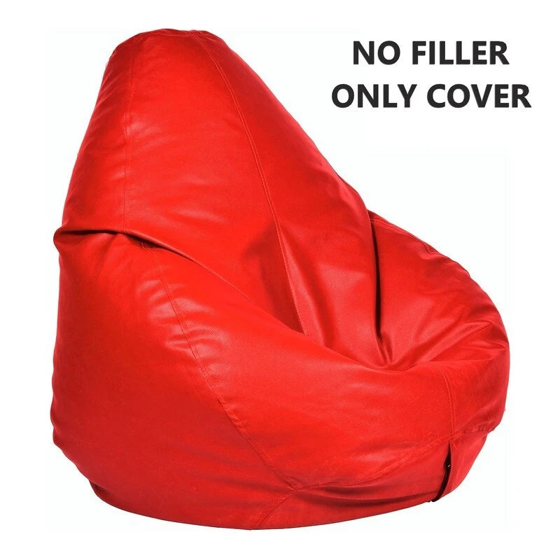 Leatherette Bean Bag Cover Filling Not Included, Ideal for Children and Teenagers