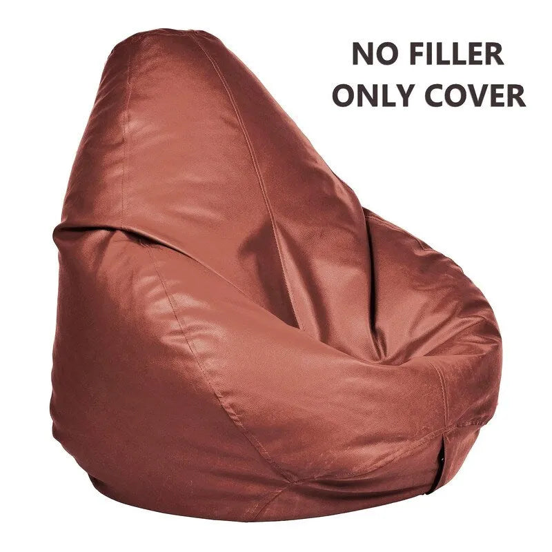 Pouf en similicuir Housse Vendue sans Rembourrage, Idéal pour Enfants et Adolescents