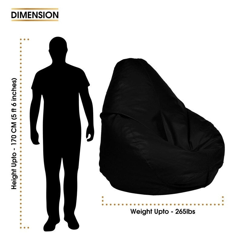 Pouf en similicuir Housse Vendue sans Rembourrage, Idéal pour Enfants et Adolescents