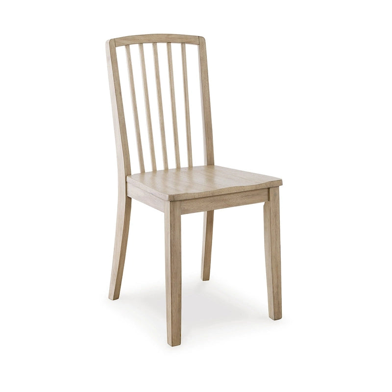 Chaise de salle à manger marron clair 17L x 21P x 38H Assise profilée en bois dur