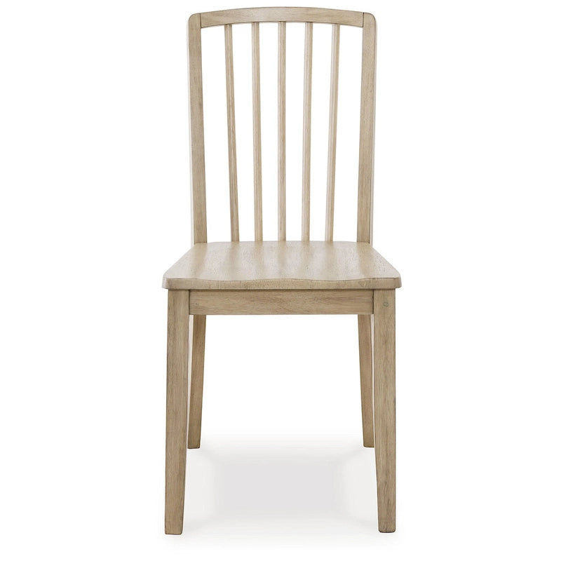 Chaise de salle à manger marron clair 17L x 21P x 38H Assise profilée en bois dur