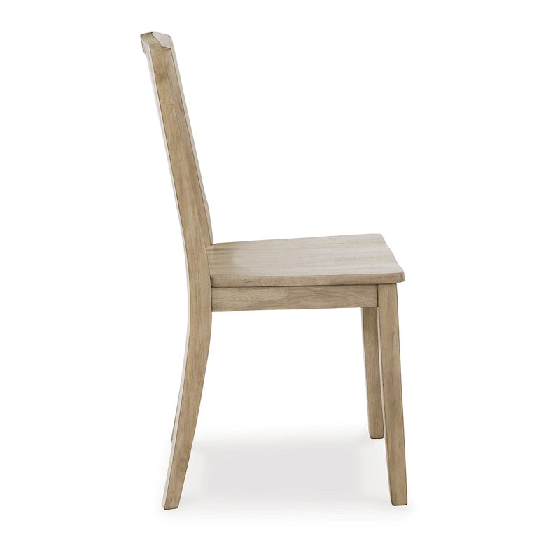 Light Brown Dining Chair 17W x 21D x 38H Contoured Hardwood Seat