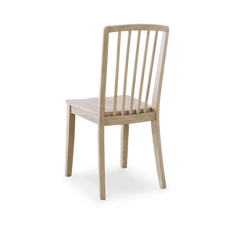 Chaise de salle à manger marron clair 17L x 21P x 38H Assise profilée en bois dur
