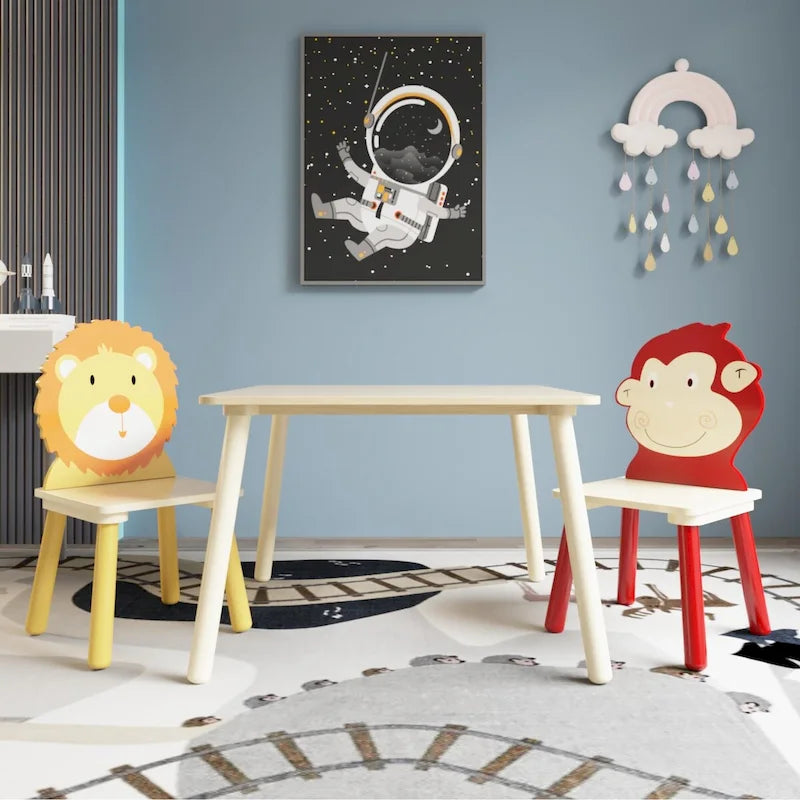 Toddler Wooden Activity Table with MDF Pine Square Top