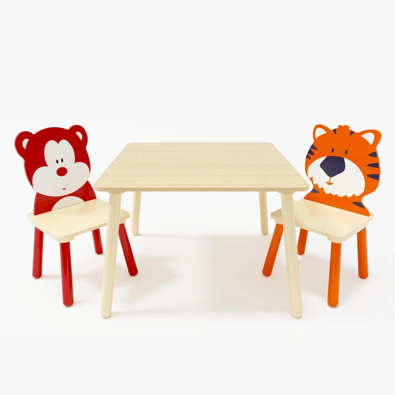 Toddler Wooden Activity Table with MDF Pine Square Top