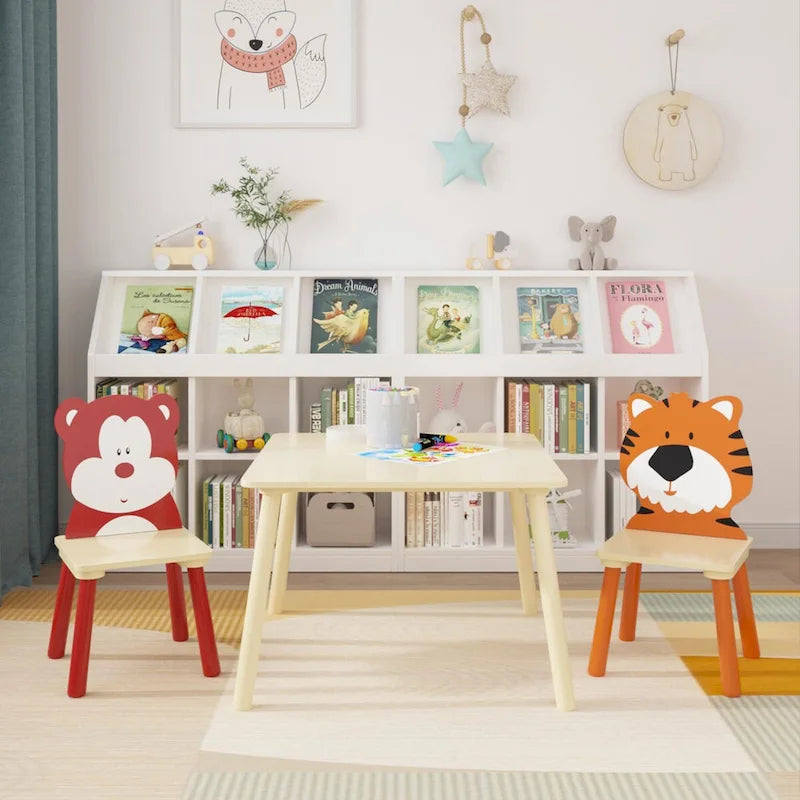 Toddler Wooden Activity Table with MDF Pine Square Top