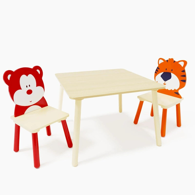 Toddler Wooden Activity Table with MDF Pine Square Top