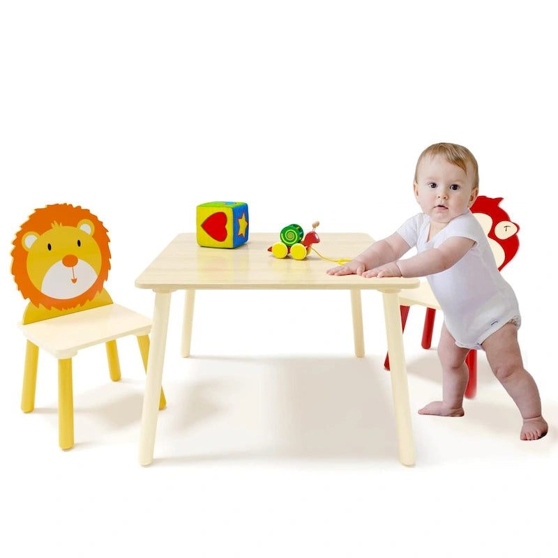 Toddler Wooden Activity Table with MDF Pine Square Top