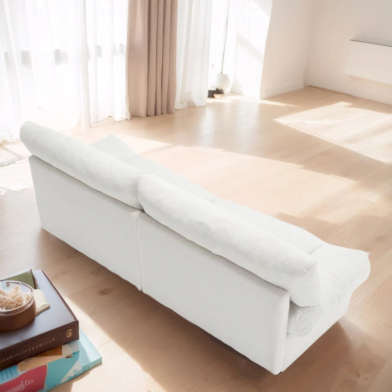 96 Inch Cloud Style Loveseat Sofa Modern Velvet Fabric