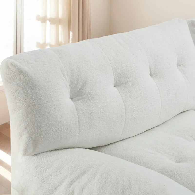 Causeuse canapé style nuage 96 pouces en tissu velours moderne