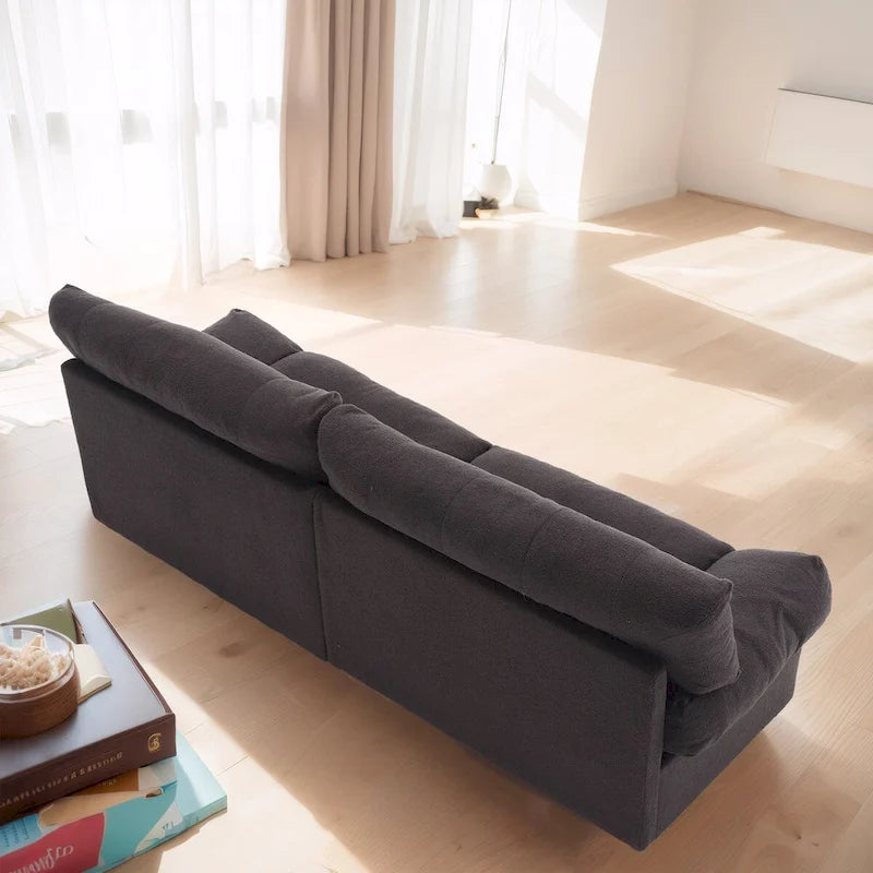 Causeuse canapé style nuage 96 pouces en tissu velours moderne