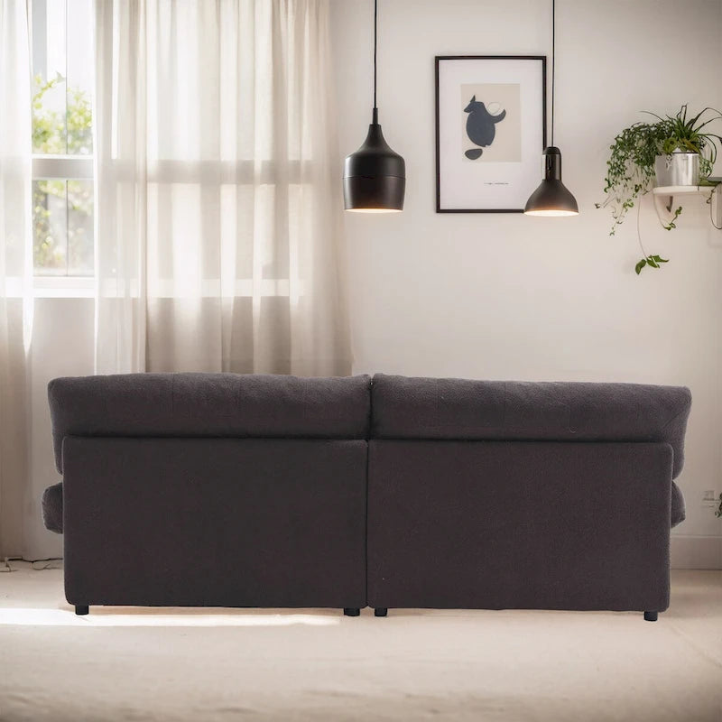 Causeuse canapé style nuage 96 pouces en tissu velours moderne
