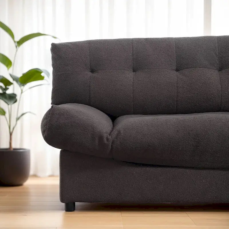Causeuse canapé style nuage 96 pouces en tissu velours moderne