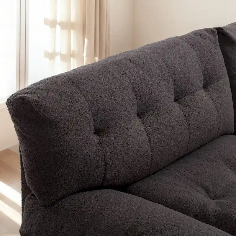 Causeuse canapé style nuage 96 pouces en tissu velours moderne
