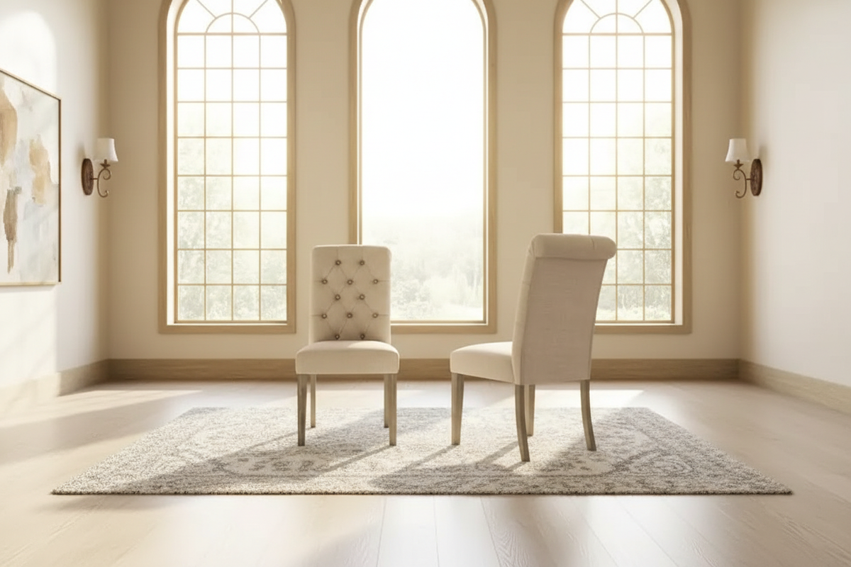 Linen Tufted Dining Chair - No Table Banner